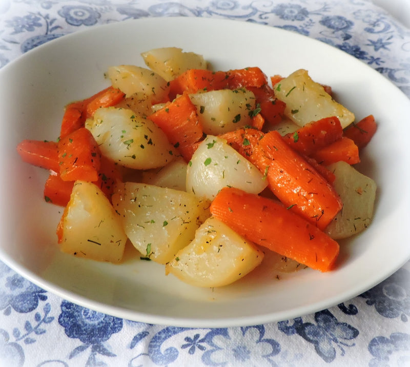 Honey Glazed Turnip and Carrots