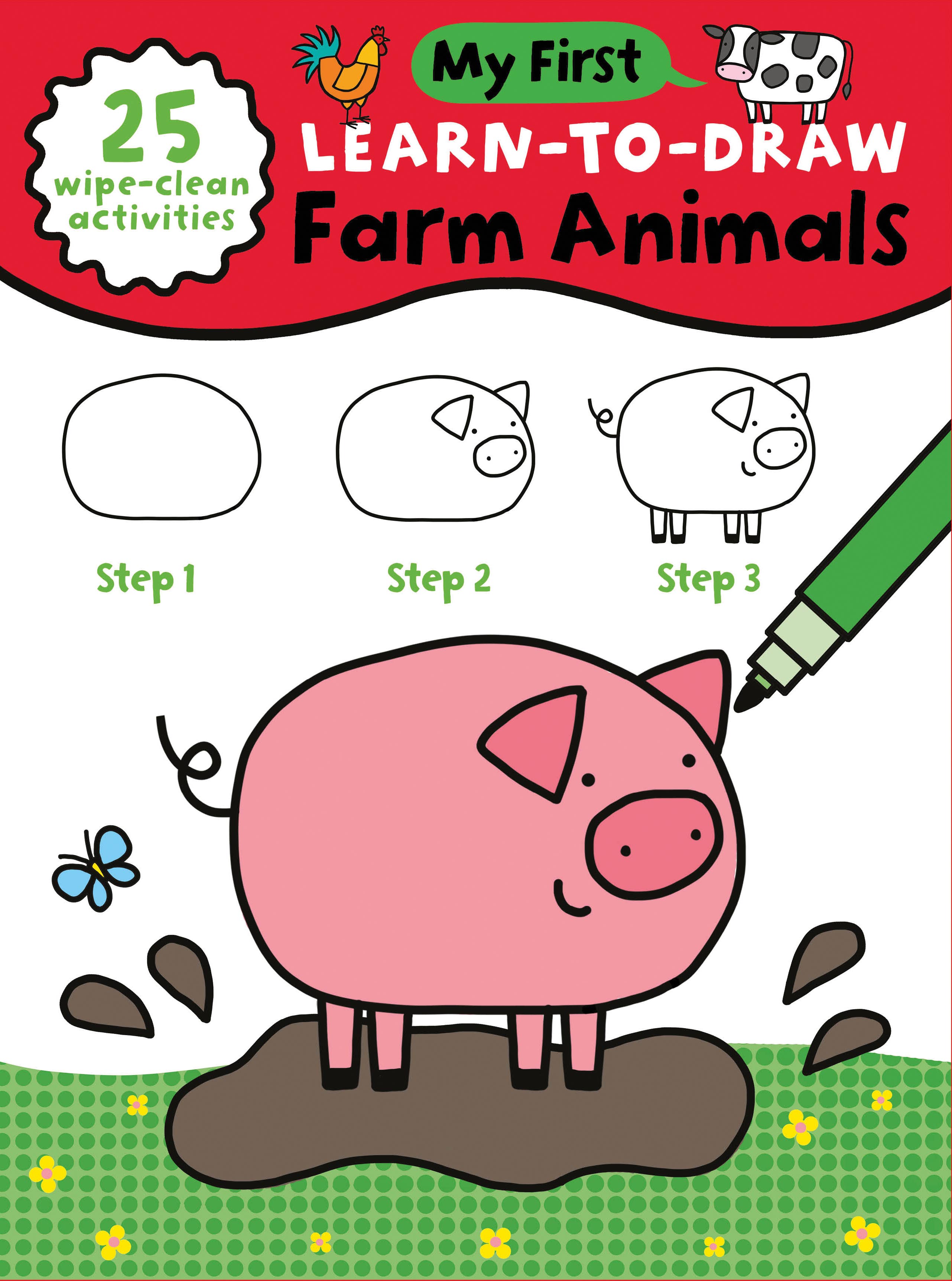 Buy Drawing and Coloring Books PEPPLAY STEP BY STEP DRAWING BOOK - CUTE FARM  ANIMAL Books for Unisex Jollee